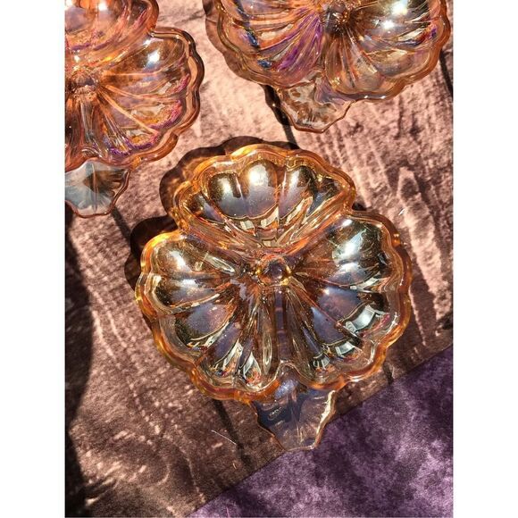 Vintage Amber Glass Dish - Picture 1 of 11